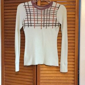 Fossil Brown pattern Light green Long Sleeve Tee